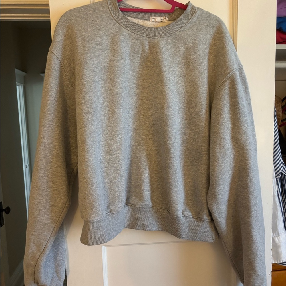 Good American Gray Crewneck Sweatshirt